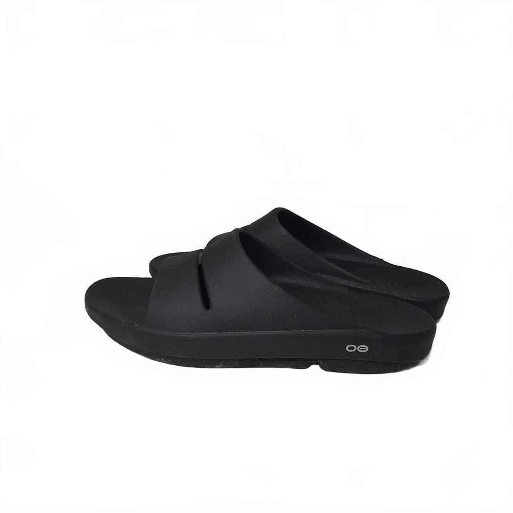 Oofos Men's Black Slide Sandals - Size‎ EU 46